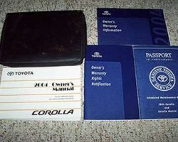 2004 Toyota Corolla Owner's Manual Set