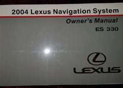 2004 Lexus ES330 Navigation System Owner's Manual