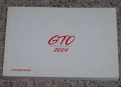 2004 Pontiac GTO Owner's Manual