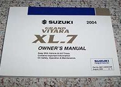2004 Suzuki Grand Vitara XL-7 Owner's Manual