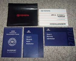 2004 Toyota Highlander Owner's Manual Set