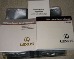 2004 Lexus LS430 Owner's Manual Set