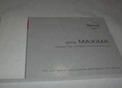 2004 Nissan Maxima Navigation System Owner's Manual