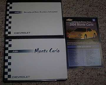 2004 Chevrolet Monte Carlo Owner's Manual Set