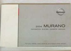 2004 Nissan Murano Navigation System Owner's Manual