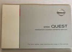 2004 Nissan Quest Navigation System Owner's Manual
