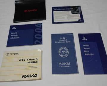 2004 Toyota Rav4 Owner's Manual Set