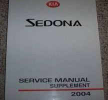 2004 Kia Sedona Service Manual Supplement