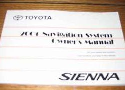 2004 Toyota Seinna Navigation System Owner's Manual