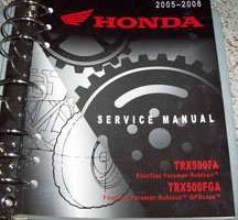 2005 Honda TRX500FA Fourtrax Foreman Rubicon, TRX500FGA Fourtrax Foreman Rubicon GPScape Service Manual