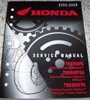 2005 Honda Fourtrax Foreman Rubicon TRX500FA, TRX500FGA & TRX500FPA  Service Manual