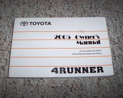 2005 Toyota 4Runner Owner's Manual