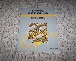 2005 Toyota Corolla Electrical Wiring Diagram Manual