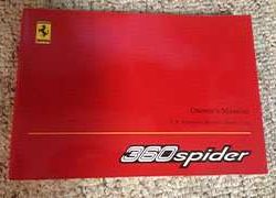 2005 Ferrari 360 Spyder Owner's Manual