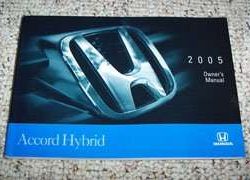 2005 Honda Accord Hybrid Owner's Manual