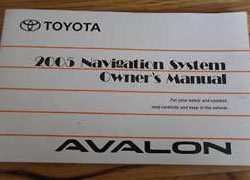 2005 Toyota Avalon Navigation System Owner's Manual