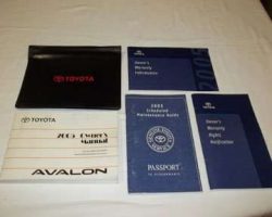 2005 Toyota Avalon Owner's Manual Set