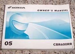 2005 Honda CBR600RR Owner's Manual