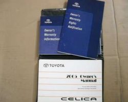 2005 Toyota Celica Owner's Manual Set