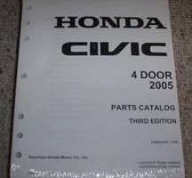 2005 Honda Civic 4 Door Parts Catalog Manual