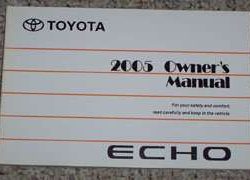 2005 Toyota Echo Owner's Manual