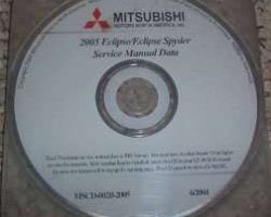 2005 Mitsubishi Eclipse Spyder Service Manual CD