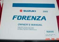 2005 Suzuki Forenza Owner's Manual