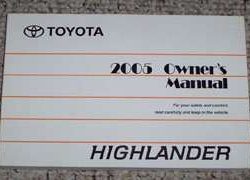 2005 Toyota Highlander Owner's Manual