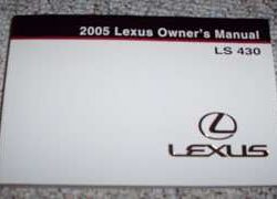 2005 Lexus LS430 Owner's Manual