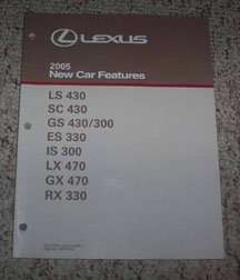 2005 Lexus LX 470 Owners Manual User Guide - Genuine BISHKO Publication