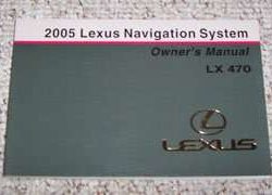 2005 Lexus LX470 Navigation System Owner's Manual