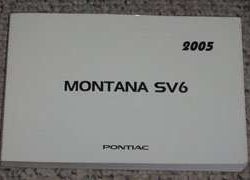 2005 Pontiac Montana SV6 Owner's Manual