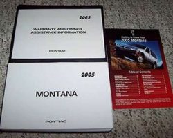 2005 Pontiac Montana Owner's Manual Set