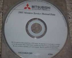 2005 Mitsubishi Montero Service Manual CD