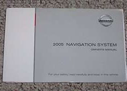 2005 Nissan Pathfinder Navigation System Owner's Manual