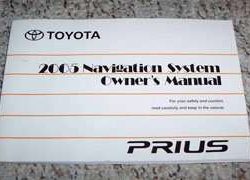2005 Toyota Prius Navigation System Owner's Manual