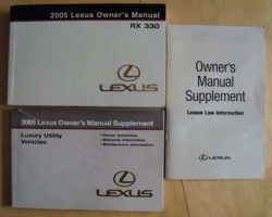 2005 Lexus RX330 Owner's Manual Set