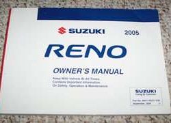 2005 Suzuki Reno Owner's Manual