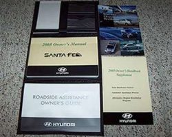 2005 Hyundai Santa Fe Owner's Manual Set