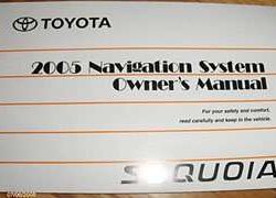 2005 Toyota Sequoia Navigation System Owner's Manual