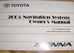 2005 Toyota Sienna Navigation System Owner's Manual