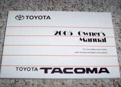 2005 Toyota Tacoma Owner's Manual