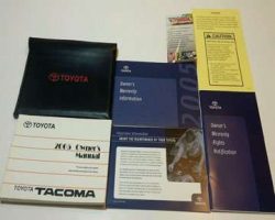 2005 Toyota Tacoma Owner's Manual Set