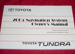2005 Toyota Tundra Navigation System Owner's Manual