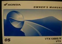 2005 Honda VTX1300S & VTX1300R Motorcycle Owner's Manual