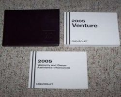 2005 Chevrolet Venture Owner's Manual Set