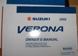 2005 Suzuki Verona Owner's Manual