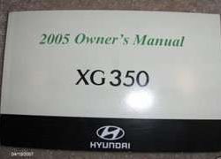 2005 Hyundai XG350 Owner's Manual