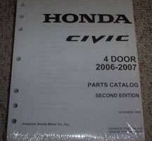 2006 Honda Civic 4 Door Parts Catalog Manual