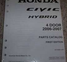 2006 Honda Civic Hybrid 4 Door Parts Catalog Manual